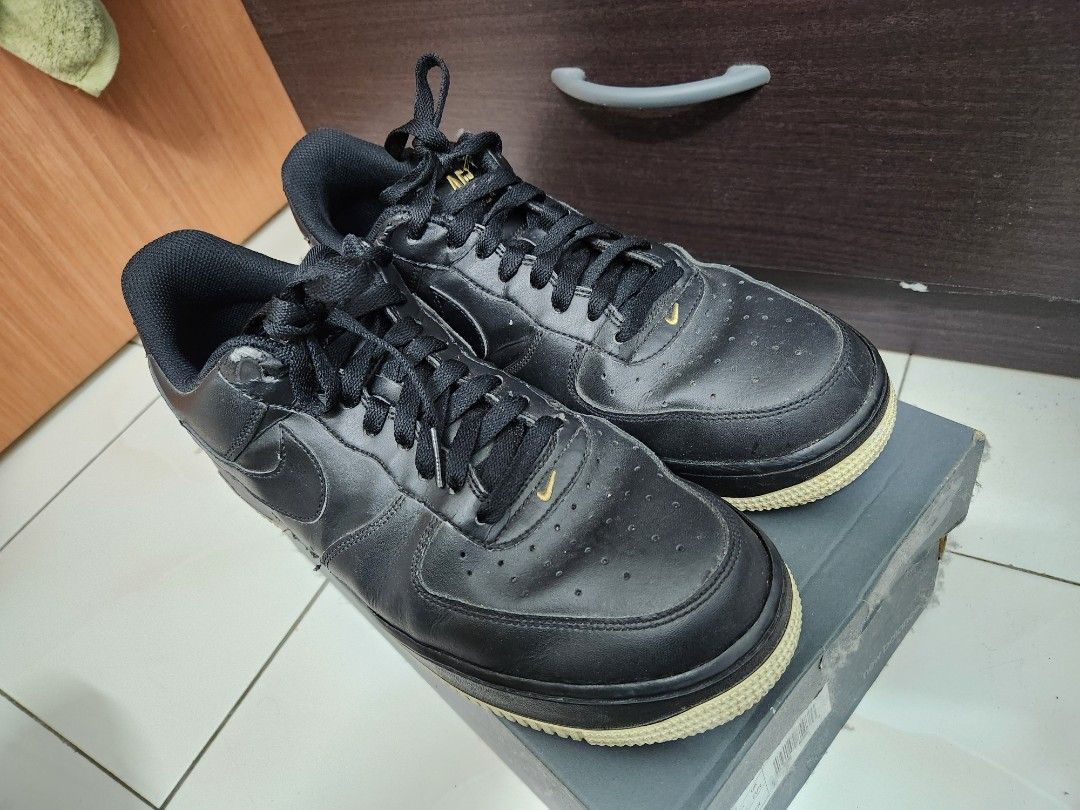 NIKE Air Force AF1 82 Black Gold UK9