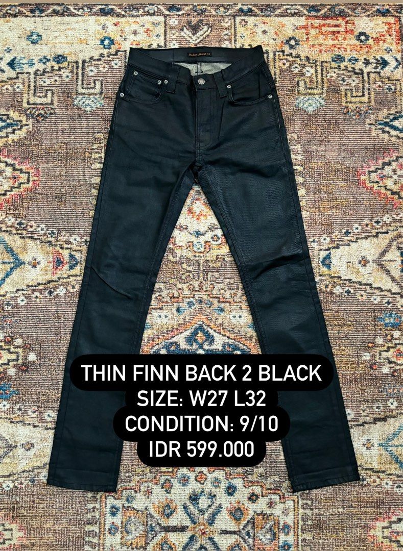 Clothing Nudie Jeans Back Black Nudie Jeans Thin Finn Back Black