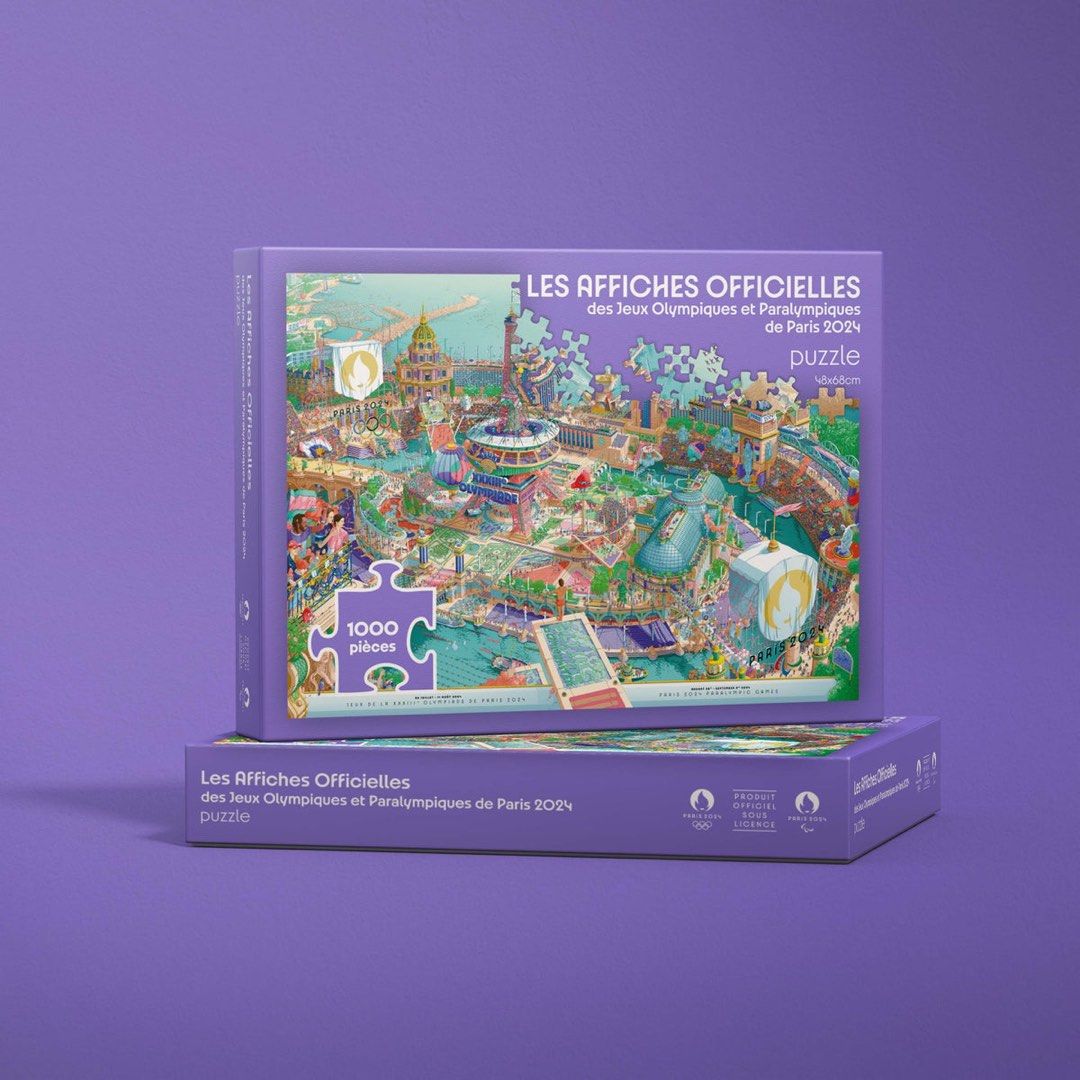 Paris 2024 Olympics Poster Jigsaw 1000 Pieces, Hobbies & Toys, Toys