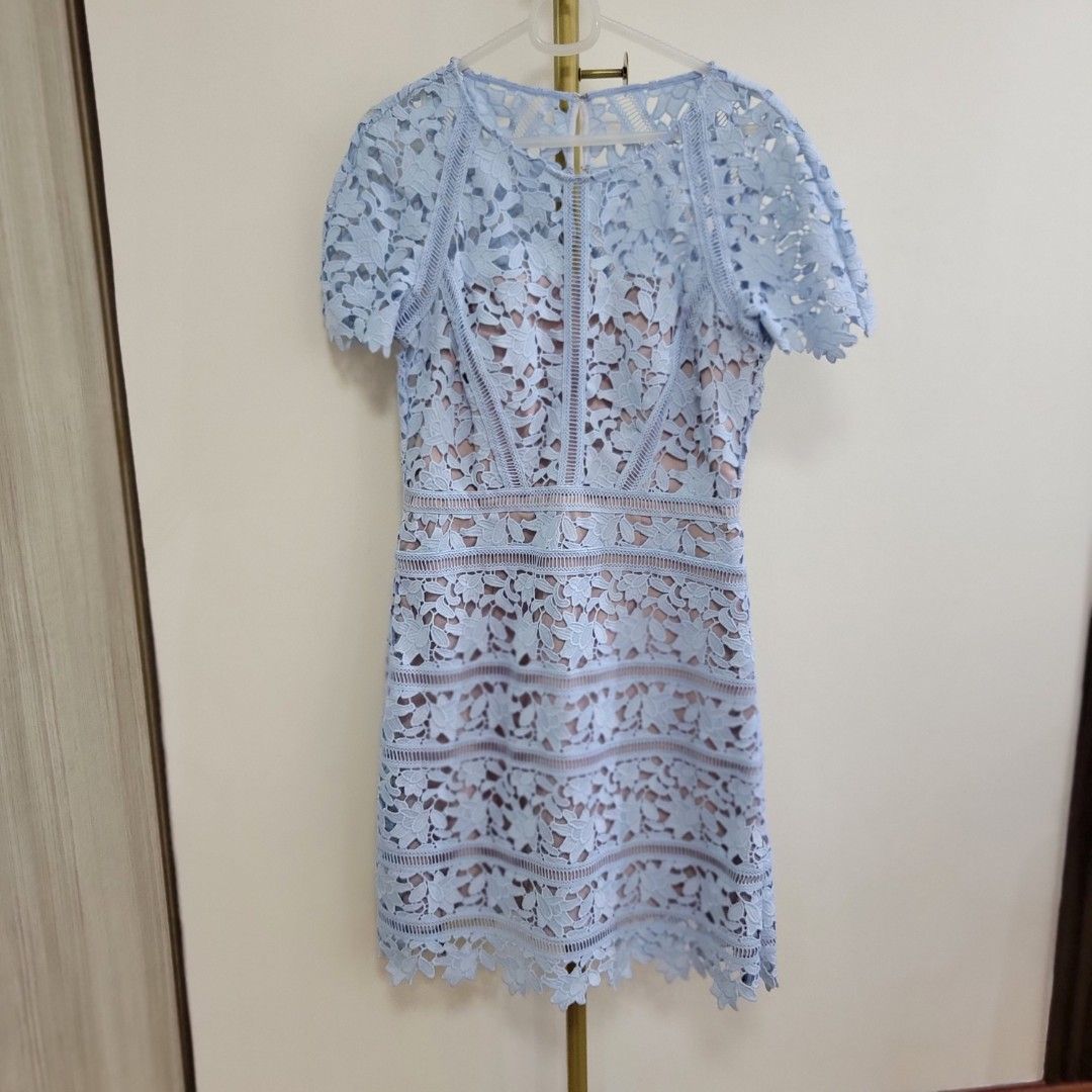 REISS powder blue lace dress, Women's Fashion, Dresses & Sets, Dresses on  Carousell