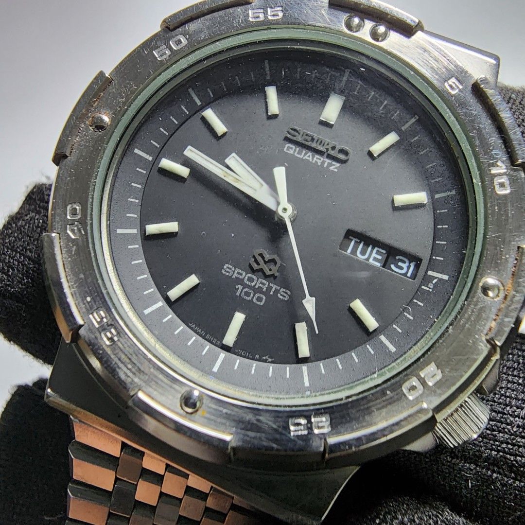 Montre Seiko Femme SXE080P Vintage - Quartz Doré Bracelet Cuir Noir - Neuf étiqueté