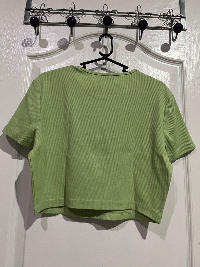 SHEIN Matcha Green Solid Rib-knit Crop Top (Category: Shirts) located in Cagayan de Oro. Submitted by dollydeclutter (Listing ID 1318772819, Image 2). Description: SHEIN Matcha Green Solid Rib-knit Crop Top SIZE: Medium MOP: GCash, BDO Bank Transfer RFS: Declutter PM for more Inquiries ♡.