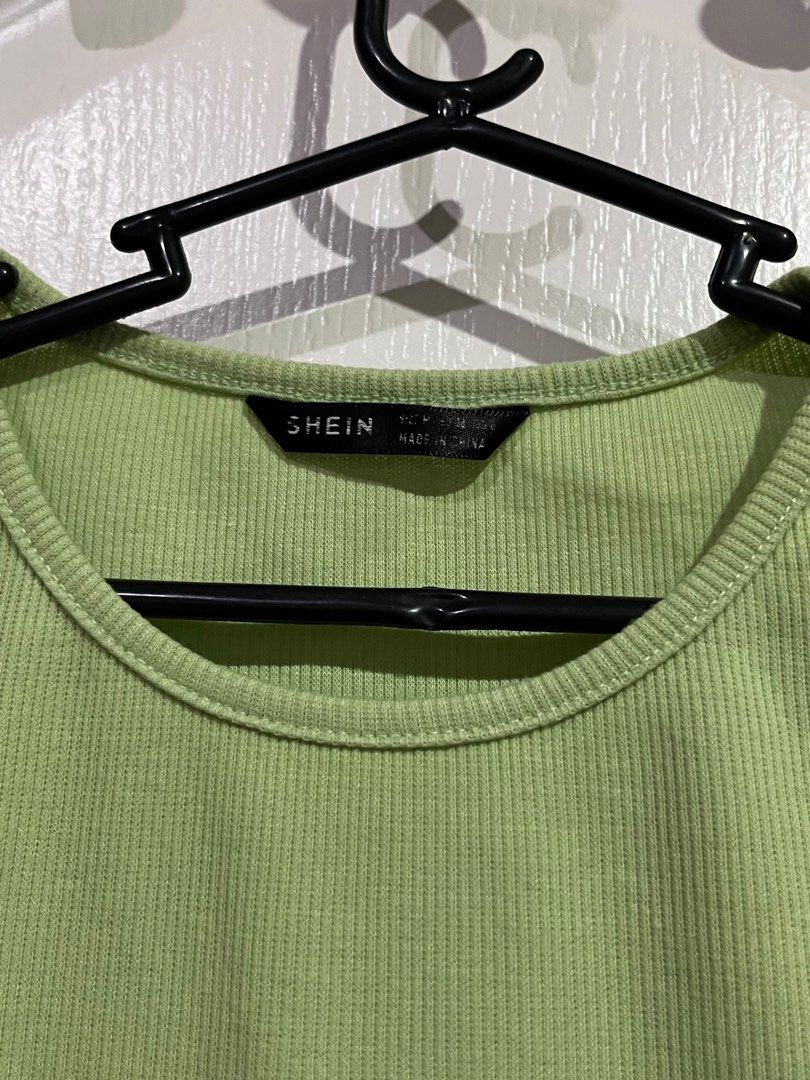 SHEIN Matcha Green Solid Rib-knit Crop Top (Category: Shirts) located in Cagayan de Oro. Submitted by dollydeclutter (Listing ID 1318772819, Image 3). Description: SHEIN Matcha Green Solid Rib-knit Crop Top SIZE: Medium MOP: GCash, BDO Bank Transfer RFS: Declutter PM for more Inquiries ♡.