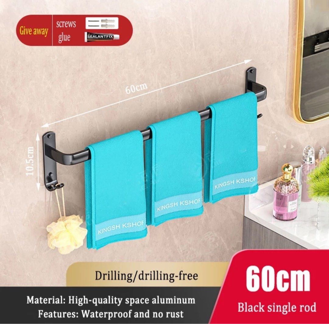 Single hanger rod with hook