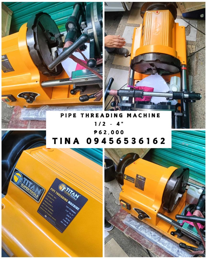 Titan Pipe Threading Machine 1/2-4" (Category: Construction Tools & Equipment) located in Manila. Submitted by tina.sales (Listing ID 1318680025, Image 1). Description: Pipe Threading Machine 1/2-4" 𝑹𝑶𝑩𝑨𝑹𝑻 𝑪𝑶𝑵𝑺𝑻𝑹𝑼𝑪𝑻𝑰𝑶𝑵 𝑺𝑼𝑷𝑷𝑳𝑰𝑬𝑺 𝑶𝒇𝒇𝒊𝒄𝒆 𝑨𝒅𝒅𝒓𝒆𝒔𝒔: 𝟏𝟒𝟎𝟓 𝒀𝒖𝒔𝒆𝒄𝒐 𝑺𝒕. 𝑺𝒕𝒂 𝑪𝒓𝒖𝒛 𝑴𝒂𝒏𝒊𝒍𝒂 𝑺𝑬𝑵𝑫 𝑼𝑺 𝑴𝑬𝑺𝑺𝑨𝑮𝑬 𝑭𝑶𝑹 𝑰𝑵𝑸𝑼𝑰𝑹𝑰𝑬𝑺 ‼️ ‼️ 𝑮𝒍𝒃𝒆 - (𝟢𝟫𝟒𝟓-𝟔𝟓𝟑-𝟔𝟏𝟔𝟐) 𝑻.𝑴. - (�