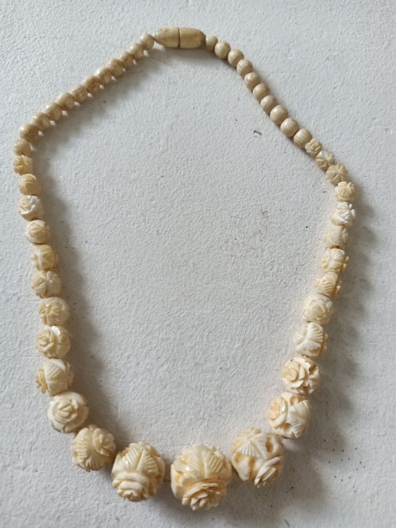Vintage bone necklace sale