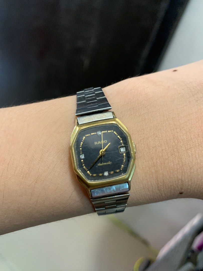 Vintage Original Rado Automatic Watch (Category: Luxury Watches) located in Manila. Submitted by thepooh09021484 (Listing ID 1318669627, Image 3). Description: ✔️Brand: Rado ✔️Original / Authentic ✔️Vintage /Rare ✔️Fully working ✔️Swiss Made ✔️Adjustable to 18cm ✔️Bracelet already buffed ✔️Visible scratches on the glass .