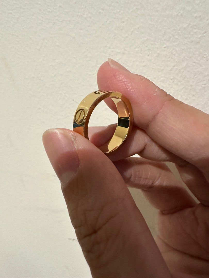 Yellow gold Customized Cartier love ring size 56