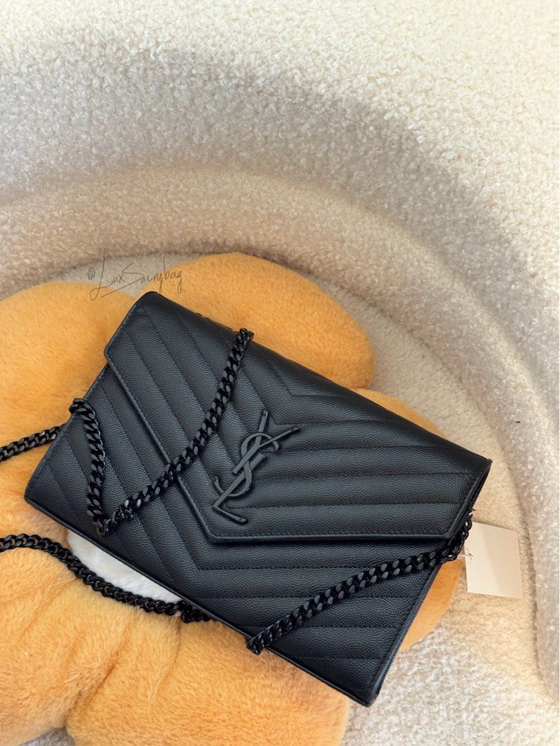 Ysl large WOC in so black Women s Fashion Bags Wallets Cross body Bags on Carousell
