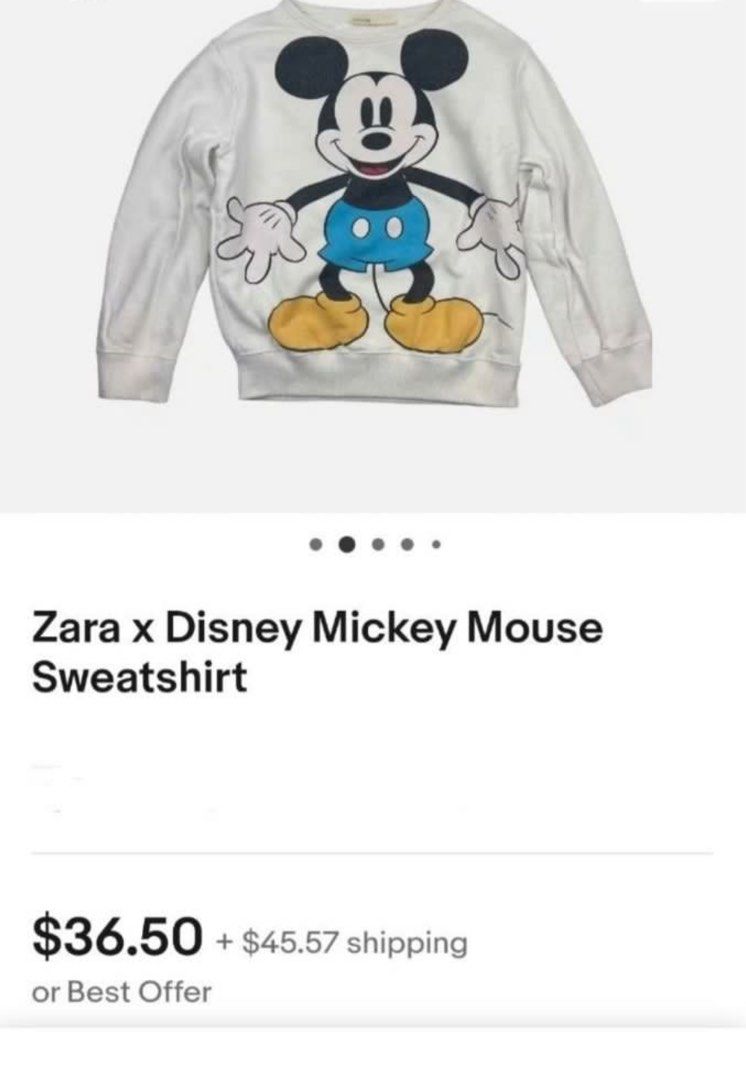 Zara mickey mouse sweater clearance