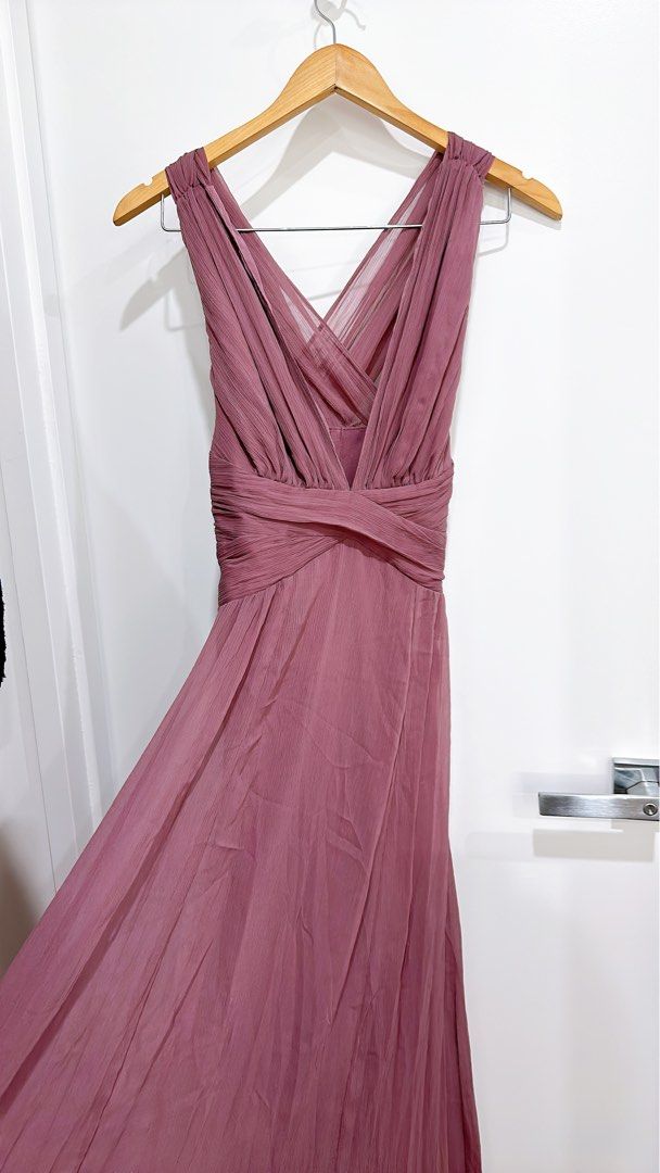 asos design bridesmaid short sleeve ruched maxi dress ASOS DESIGN Bridesmaid short sleeve ruched maxi