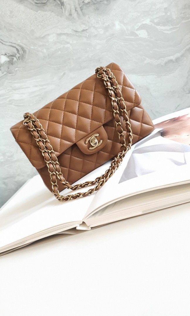 Chanel flap bag with metal plate on sale