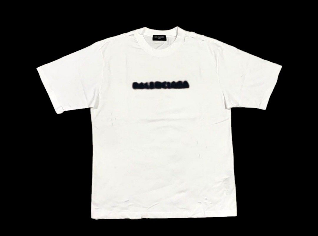 Authentic rare! balenciaga blurred & distressed white shirt (Category: Luxury Apparel) located in Donsol. Submitted by saksthriftavenuebyluckymaria8 (Listing ID 1318770845, Image 2). Description: size s fits L made in Portugal chest 21in length 26in armhole 9in shoulder21in excellent used condition cotton stretchable balenciaga Japan Co Ltd Akasaka Minato-ku tokyo For Japan use only.