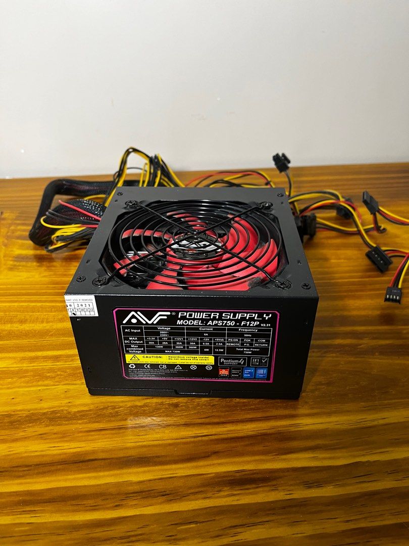 AVF Power Supply 750 Watts, Computers & Tech, Parts & Accessories ...