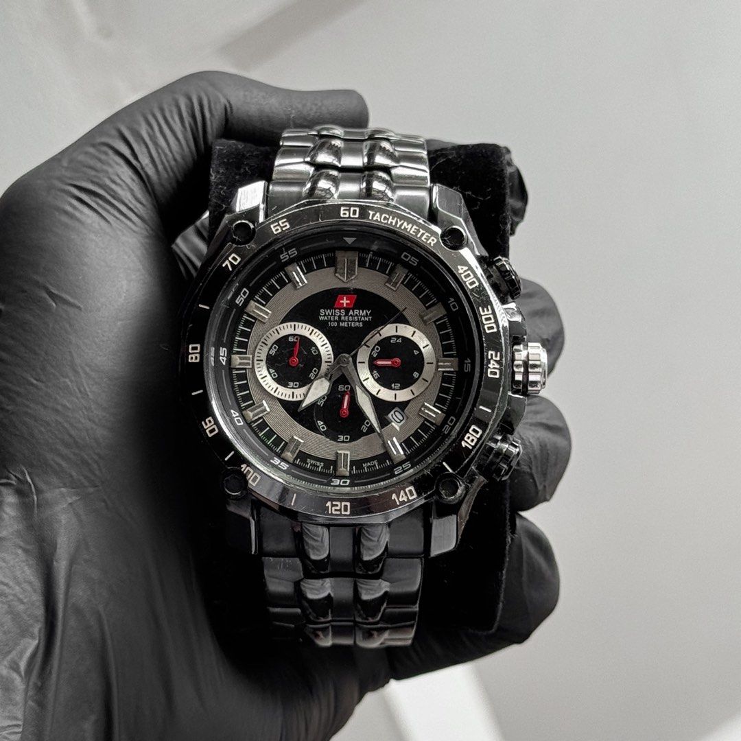 Barunya 2jt Jam Tangan Swiss Army Chronograph 100 M Original Fesyen Pria Jam Tangan di Carousell