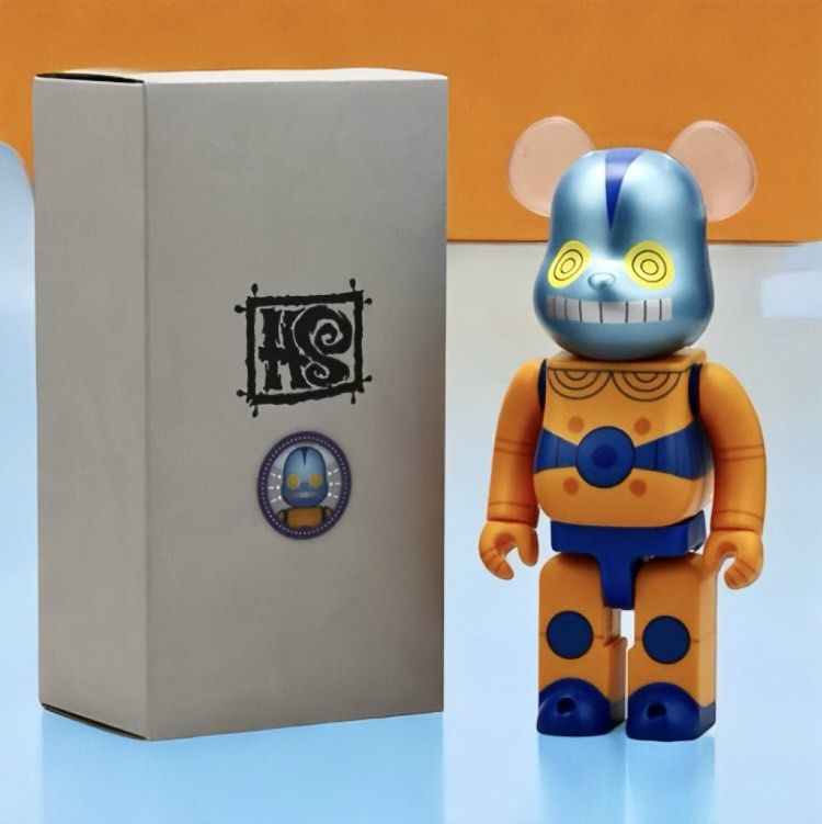 Bearbrick HxS Orange 400%, 興趣及遊戲, 玩具& 遊戲類- Carousell
