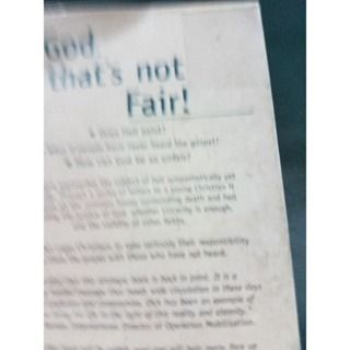 Book Title God, That's not Fair By George Verwer, Hobbies & Toys, Books ...