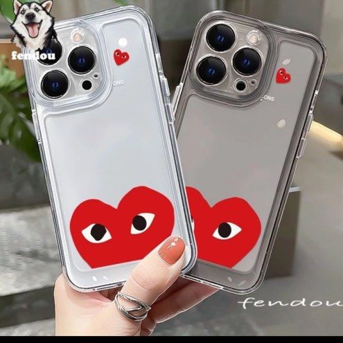 Comme Des Garcons Phone Case Compatible with Iphone 14 11 12 13 15pro Max X Xr Xs 7 8 plus Se 2022 14pro 15pro