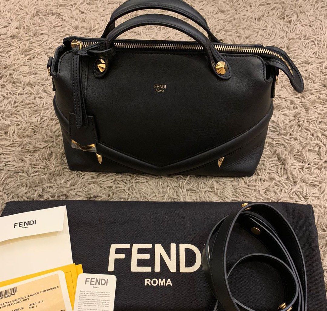 excellent Fendi btw small monster black ghw with receipt 2019