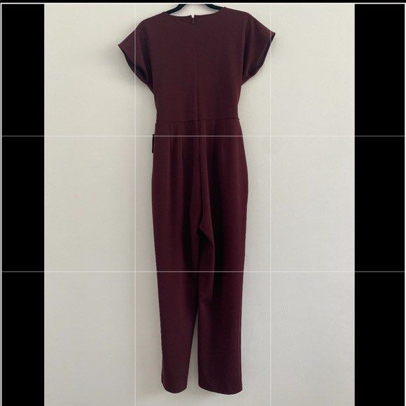 Express burgundy jumpsuit hotsell