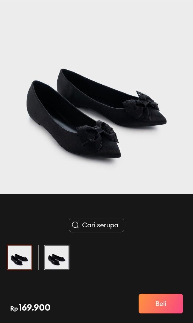 Flat Shoes Urban&Co Hitam Black 40 Sepatu Flat