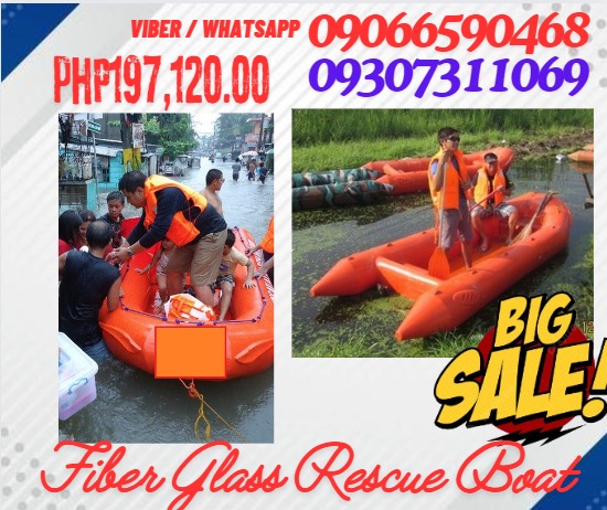 For Sale Fiber Glass Rescue Boat 6 to 8 persons Capacity, Everything ...