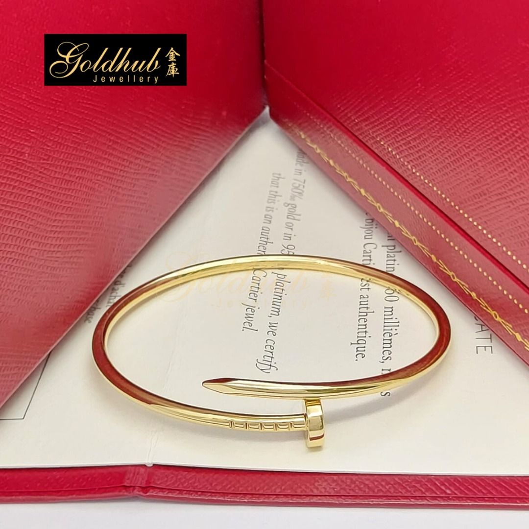 Full Set Size 15 Cartier Juste Un Clou Small Model Bracelet in Yellow Gold Certificate and Box GB00142 Luxury Accessories on Carousell