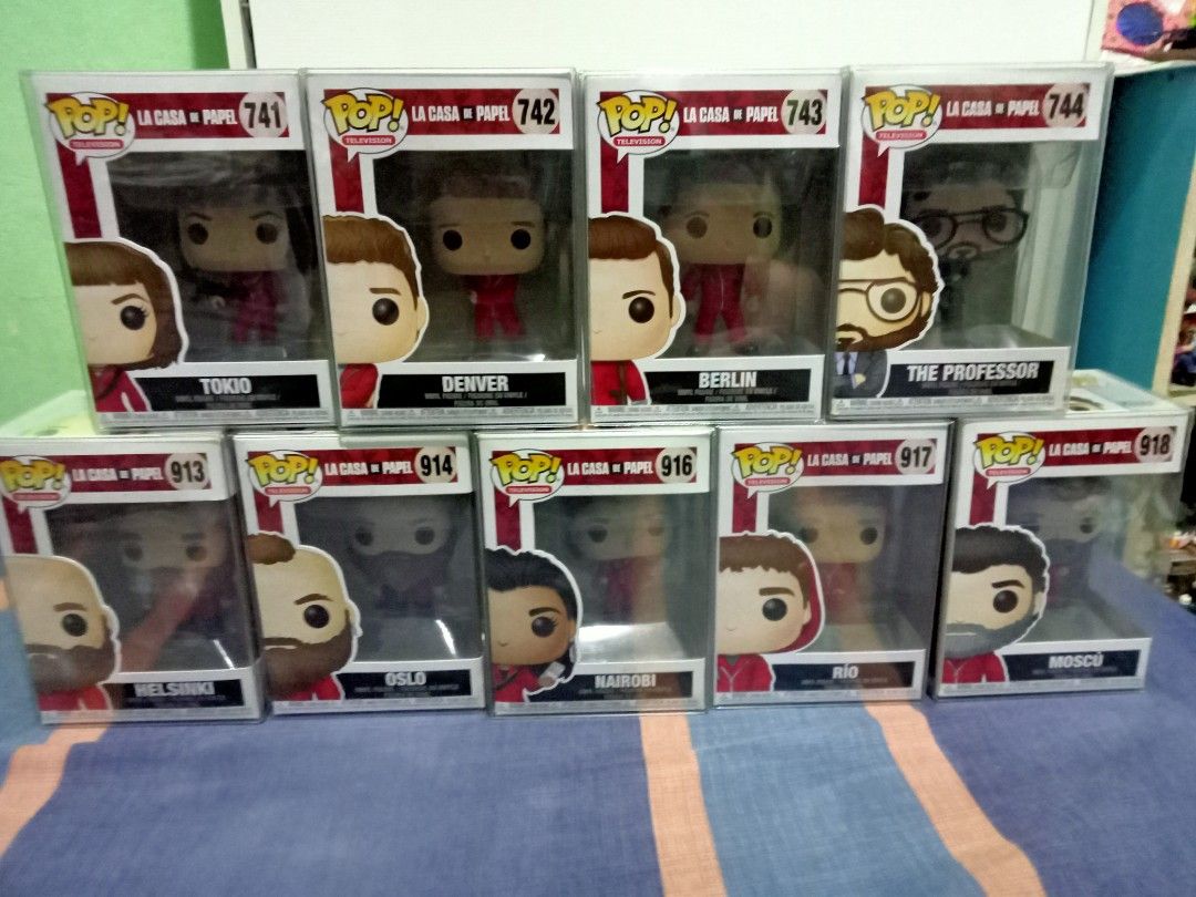 Funko La Casa De Papel Lot (Category: Designer & Blind Box Toys) located in Manila. Submitted by quing13 (Listing ID 1318903700, Image 1). Description: NEGOTIABLE Money Heist Lot -Tokyo -Denver -Berlin -Professor -Helsinki -Oslo -Nairobi -Rio -Moscow MoP:GCash MoD:Lalamove.
