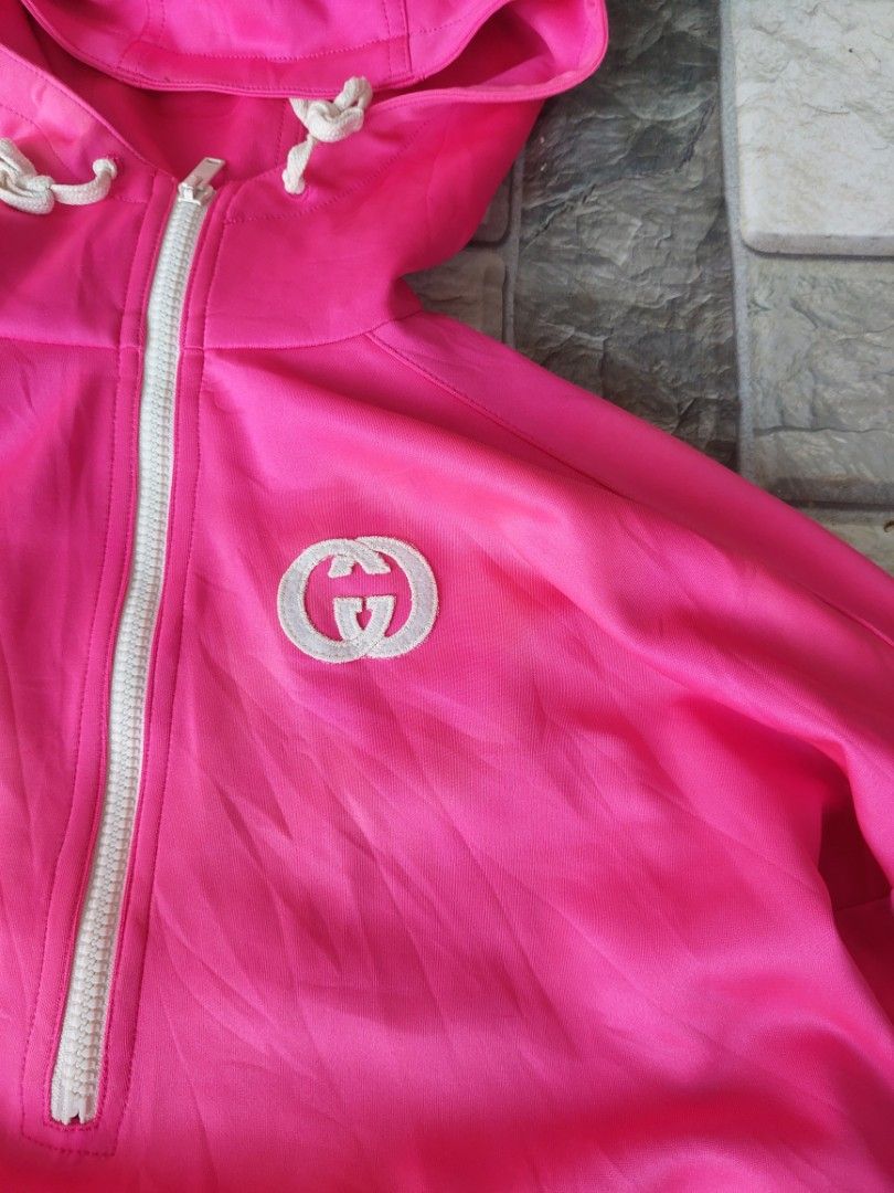 Gucci pink windbreaker top