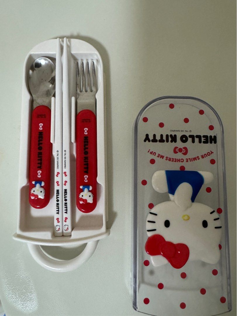 Hello Kitty Utensils (Category: Weaning & Toddler Feeding) located in Manila. Submitted by magsy (Listing ID 1318852853, Image 1). Description: Mop: bdo bpi gcash Sf: c/o buyer.