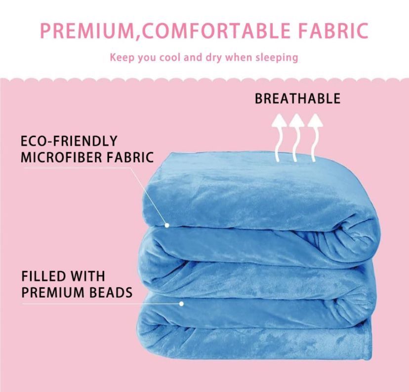 Hiseeme Weighted Blanket 48 x 72 15lbs Blue Carousell