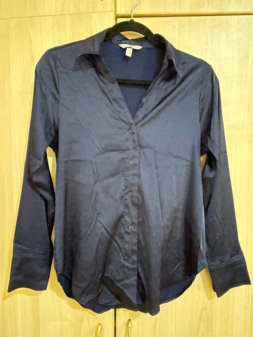H M Formal Blouse Women s Fashion Tops Longsleeves on Carousell