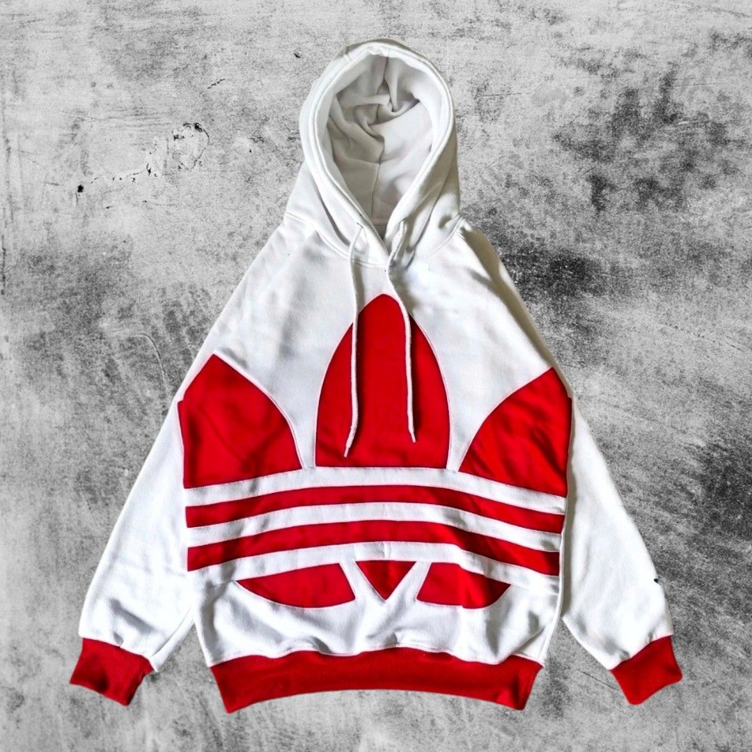 Adidas Trefoil Adidas Hoodie Jacket White Hoodie Adidas Outline