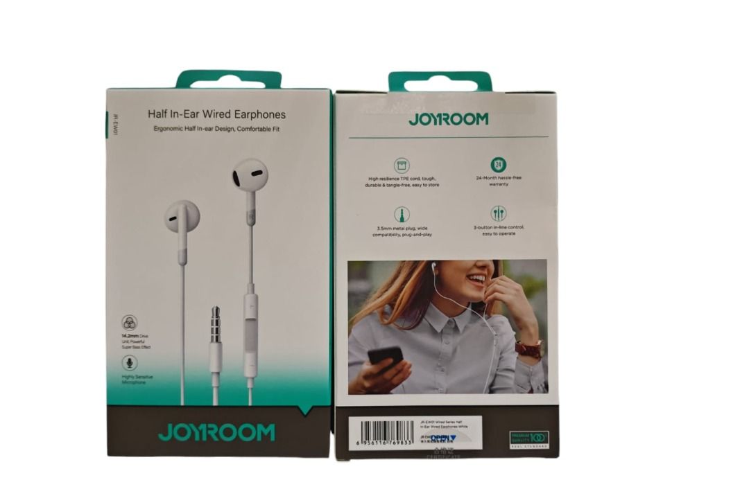 Joyroom 3.5mm wired earpiece / earpod / headset JR-EW01, Mobile Phones ...