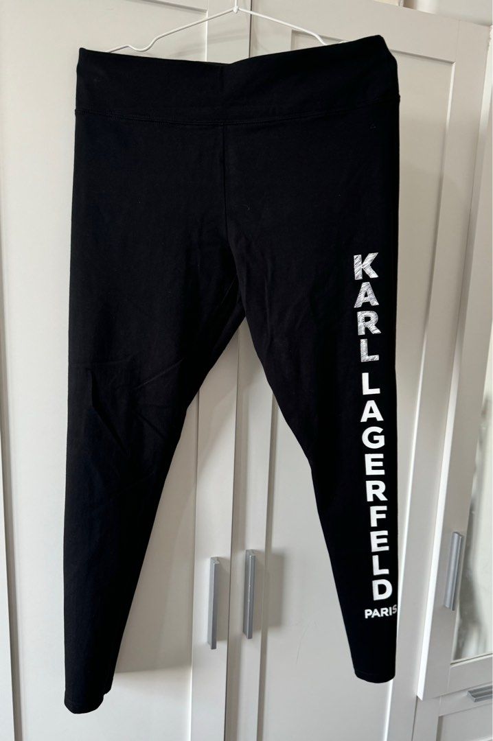 Karl Lagerfeld Leggings (Category: Other Bottoms) located in Taytay. Submitted by chie2022 (Listing ID 1318884083, Image 1). Description: Orginal Good as new Used twice Color: black (some photos appear lighter due to lighting) Size on tag: M Waist: 15.5 in (laid flat) High rise .