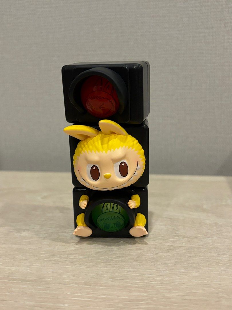 Labubu ( Almost Hidden) Traffic Light Figurine - Authentic, Hobbies ...