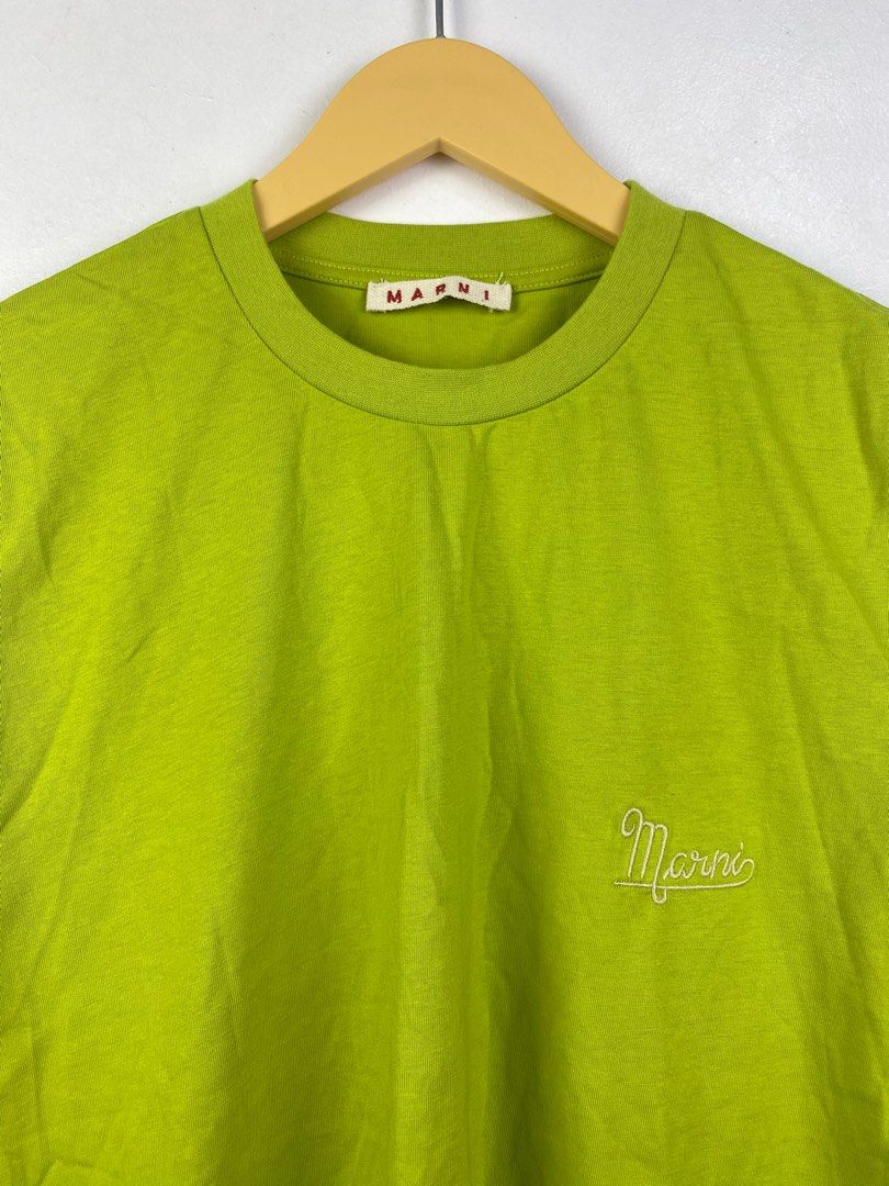 Marni - apple green tee (Category: Luxury Apparel) located in Dasmarinas. Submitted by goodbuyartisanal (Listing ID 1318931850, Image 3). Description: Marni Tee size 36 Width 17.5 inches Length 23 inches Excellent condition Price : 2000 + ship Pm me.