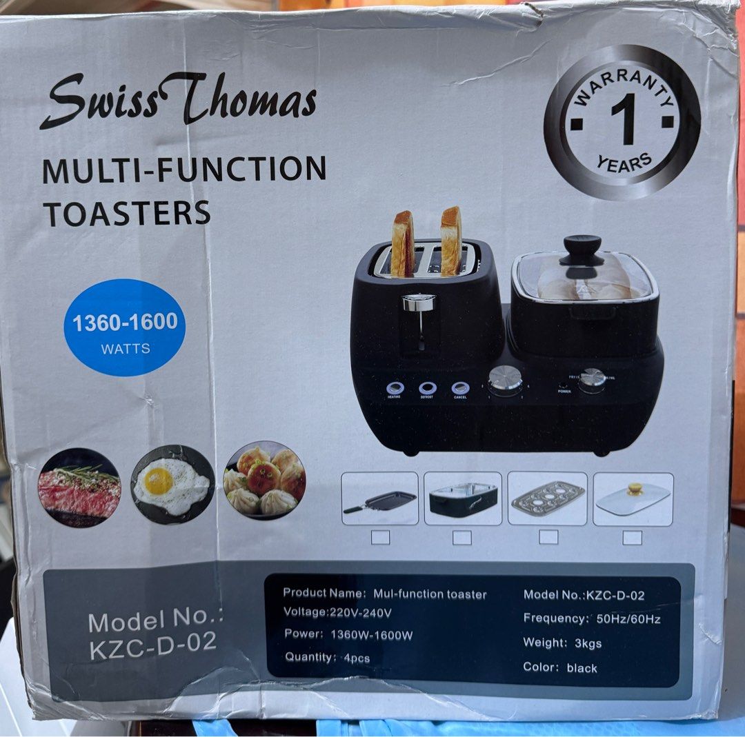 Multi function toaster (Category: Ovens & Toasters) located in Miri. Submitted by wardrobebyqueen (Listing ID 1318915085, Image 1). Description: Last year Xmas gift ~Used once only .