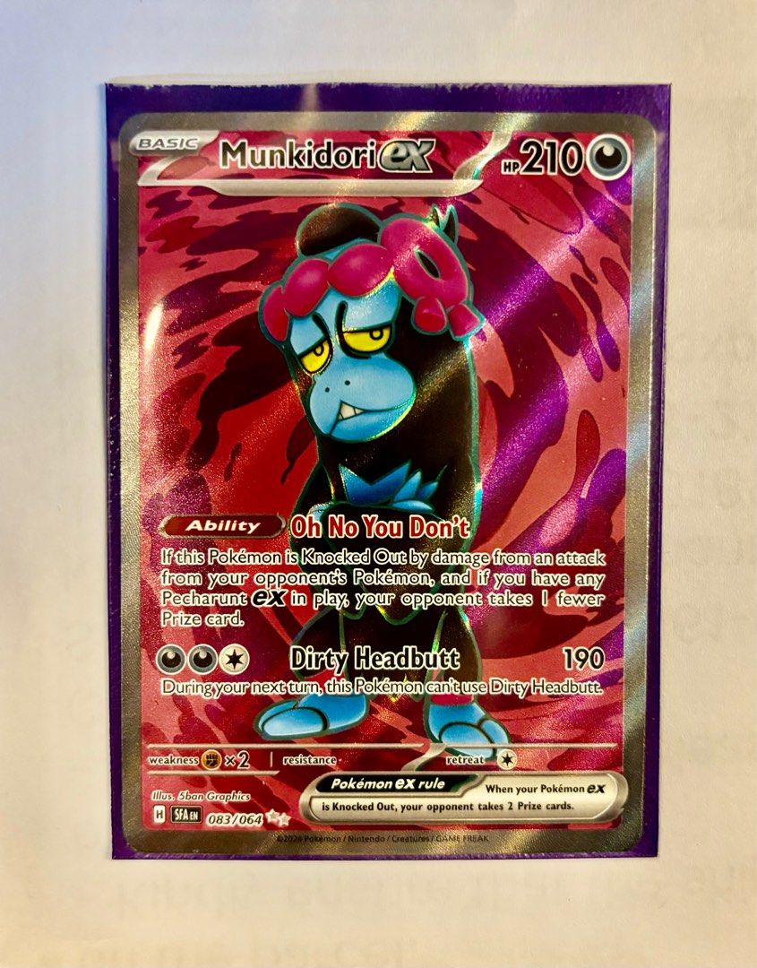 Munkidori ex - 083/064 - Pokemon Shrouded Fable Full Art, Hobbies & Toys,  Toys & Games on Carousell