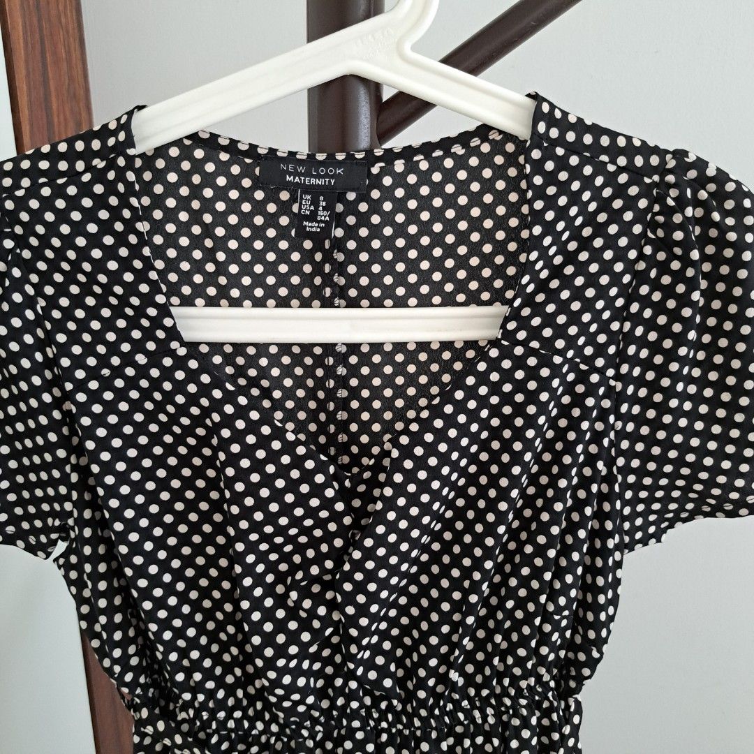 New Look Polka Dot Maternity Dress Women s Fashion Maternity wear on Carousell