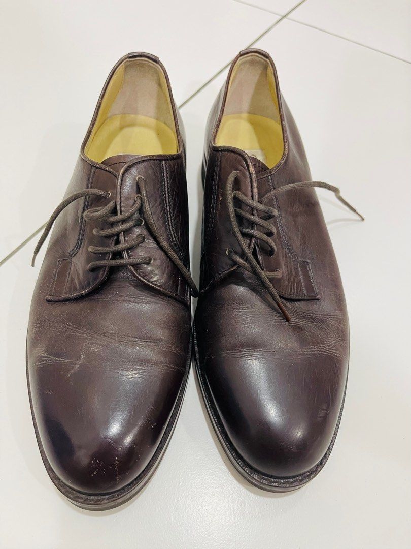 Oscar De La Renta Leather Shoes for Men Brown Size 7 Men s Fashion Footwear Dress shoes on Carousell