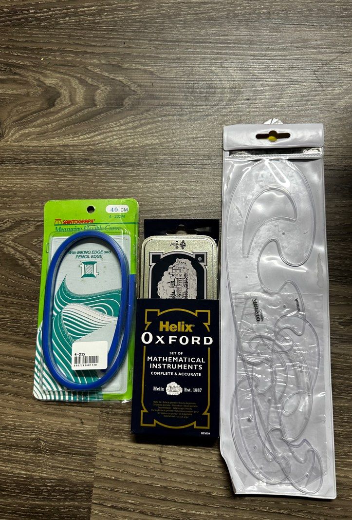 Oxford Mathematical Set + Bending ruler+ French Curve, Hobbies & Toys ...