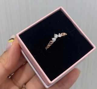 Pandora rose gold swirl wishbone ring