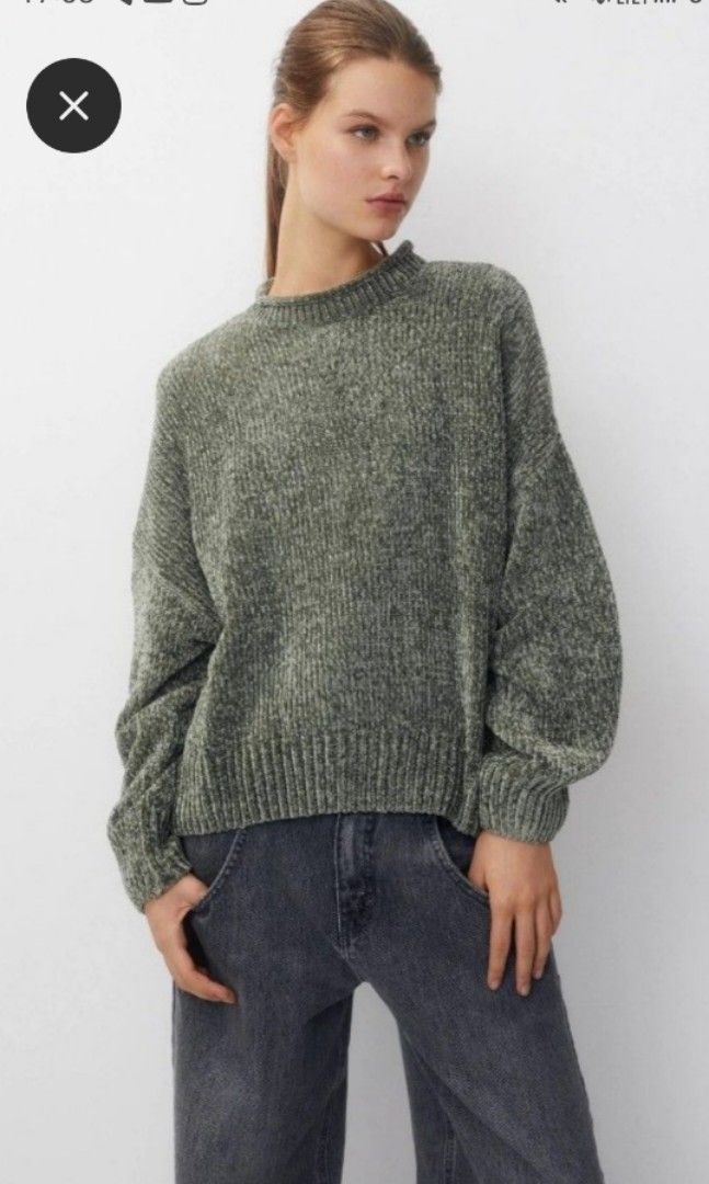Pull and bear green sweater store