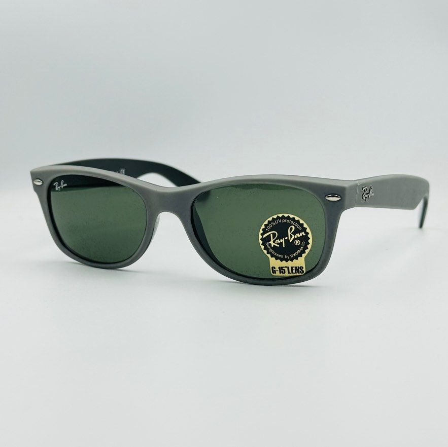 Rayban RB2132 646431 New Wayfarer Color Mix Matte Rubber Grey w/ G