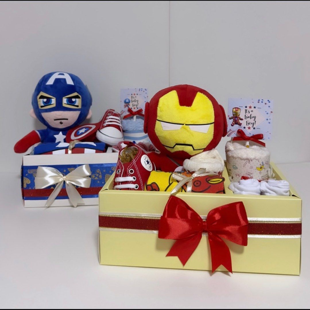 READY STOCK] Newborn Ironman SuperHero Baby Diaper Cake 100 Days