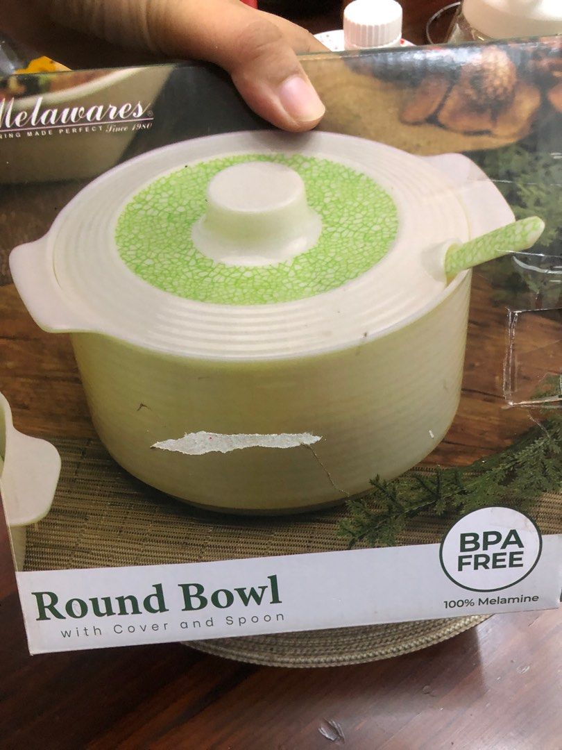 Round Bowl (Category: Vases & Decorative Bowls) located in Manila. Submitted by hellot_preloved (Listing ID 1318842739, Image 1). Description: never been used, nakatago lang. Rfs Decluttering.