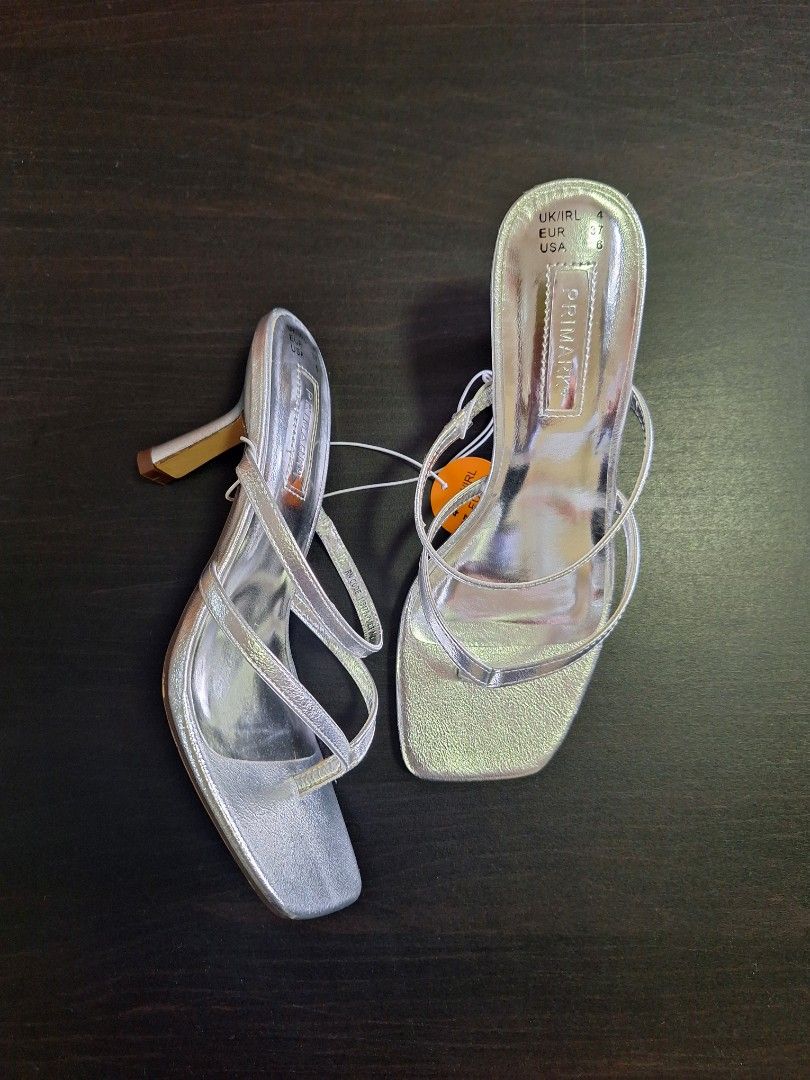 Silver heels primark sales