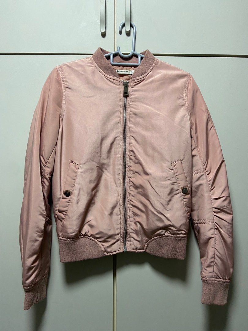 Stradivarius Pink Bomber Jacket Size S
