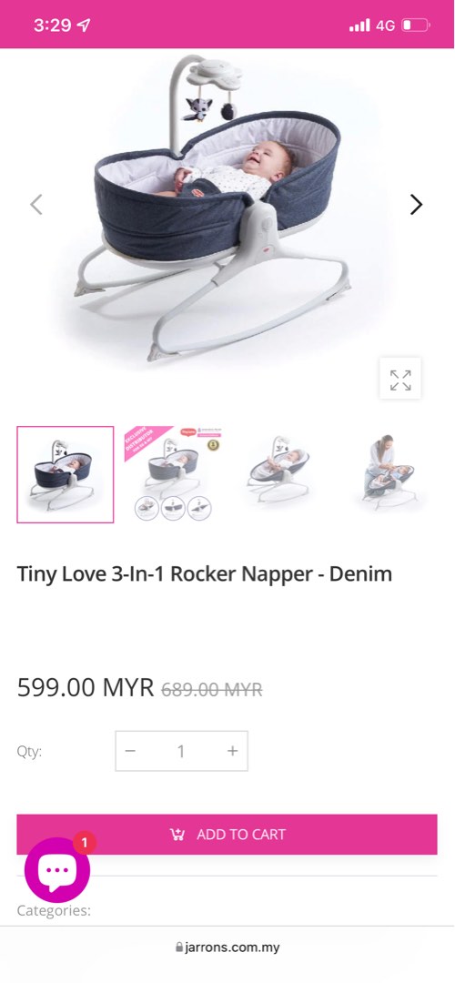 Tiny love rocker, Babies & Kids, Baby Nursery & Kids Furniture, Cots ...